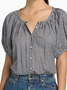 Doen La Maddalena Gingham June Top L